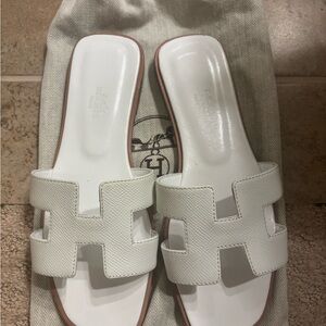 White Designer Women's Slide Sandals